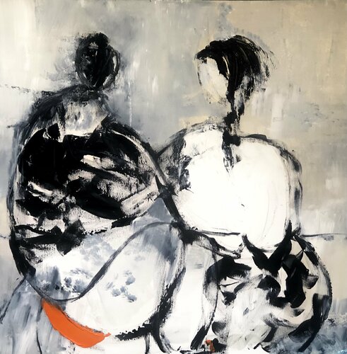 Deux femmes di Marie Rouach, Pittura in vendita su Singulart