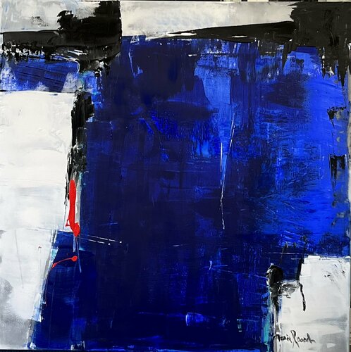 Blue abstract di Marie Rouach, Pittura in vendita su Singulart