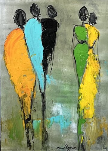 Cinq femmes di Marie Rouach, Pittura in vendita su Singulart