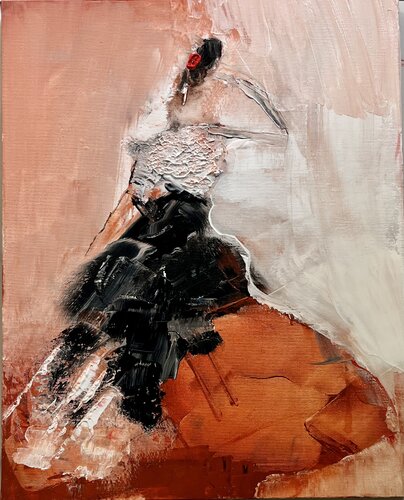 Flamenco dancer di Marie Rouach, Pittura in vendita su Singulart