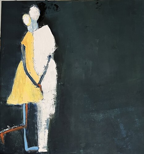 Deux personnages Marie Rouach