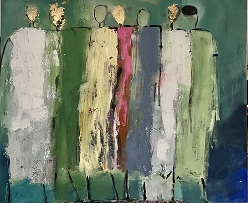 Femmes de couleurs di Marie Rouach, Pittura in vendita su Singulart