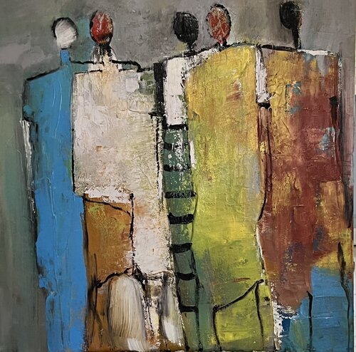 Femmes du monde… di Marie Rouach, Pittura in vendita su Singulart