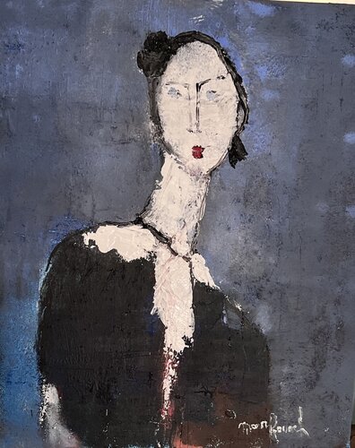 Dans le style du maître (deuxième ) di Marie Rouach, Pittura in vendita su Singulart