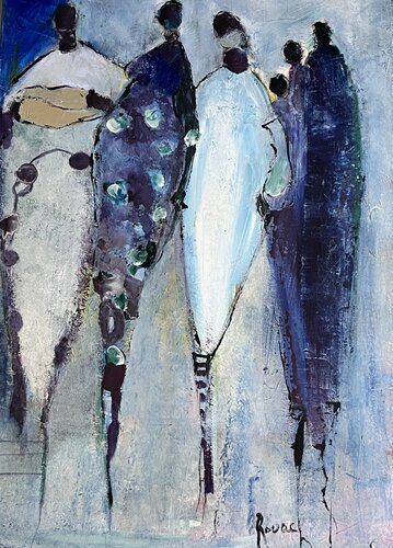 Bleues van Marie Rouach, Schilderij te koop op Singulart