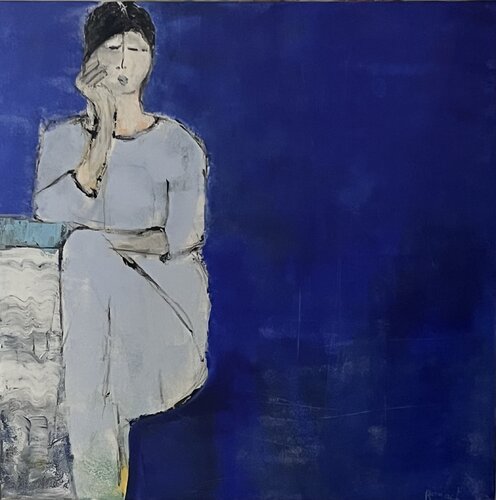 Waiting by Marie Rouach, Painting for Sale on Singulart