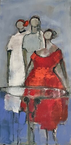 Une table pour trois de Marie Rouach, Pintura a la venta en Singulart