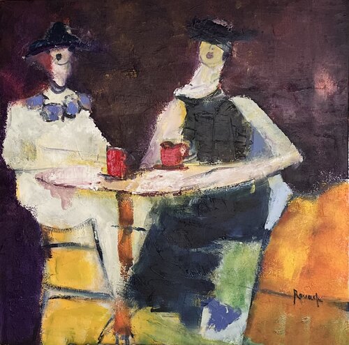 Au café des dames de Marie Rouach, Pintura a la venta en Singulart