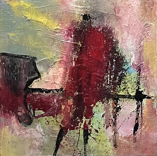 Personnage abstrait rouge von Marie Rouach, Malerei kaufen auf Singulart