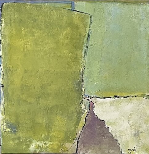 Abstraction in green di Marie Rouach, Pittura in vendita su Singulart