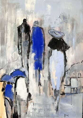 Blue whispers de Marie Rouach, Pintura a la venta en Singulart