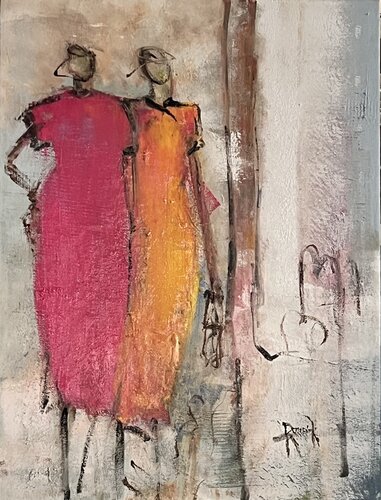 Histoire de robes di Marie Rouach, Pittura in vendita su Singulart