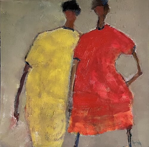 African girls de Marie Rouach, Pintura a la venta en Singulart