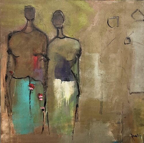 Figures Africaines di Marie Rouach, Pittura in vendita su Singulart