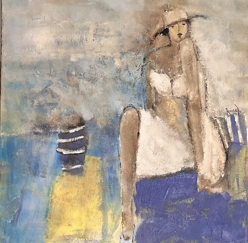 Scene de plage 2 by Marie Rouach, Painting for Sale on Singulart