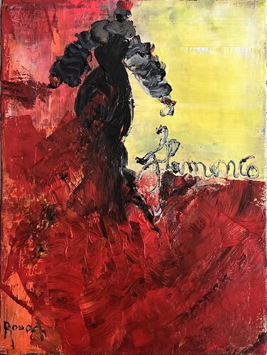 Flamenco dancer di Marie Rouach, Pittura in vendita su Singulart