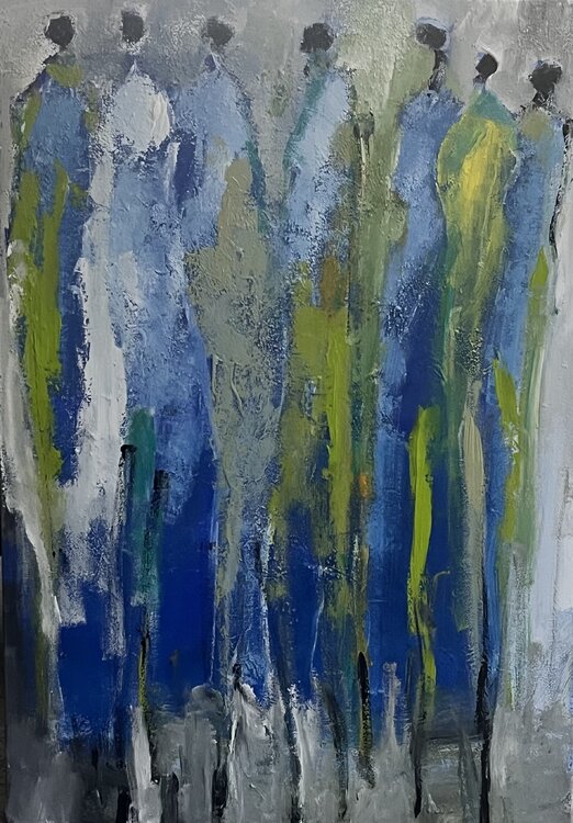 Personnages bleus Marie Rouach