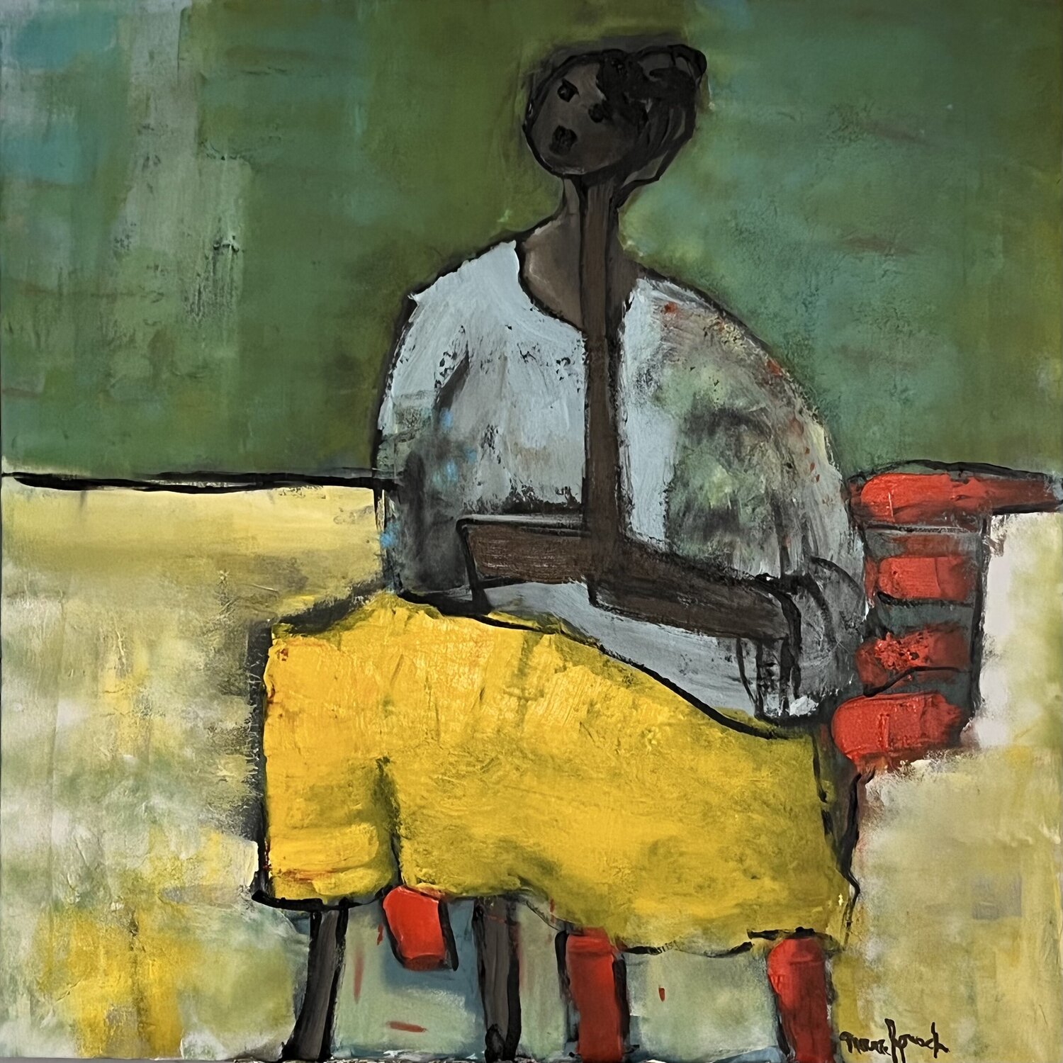 femme assise Marie Rouach
