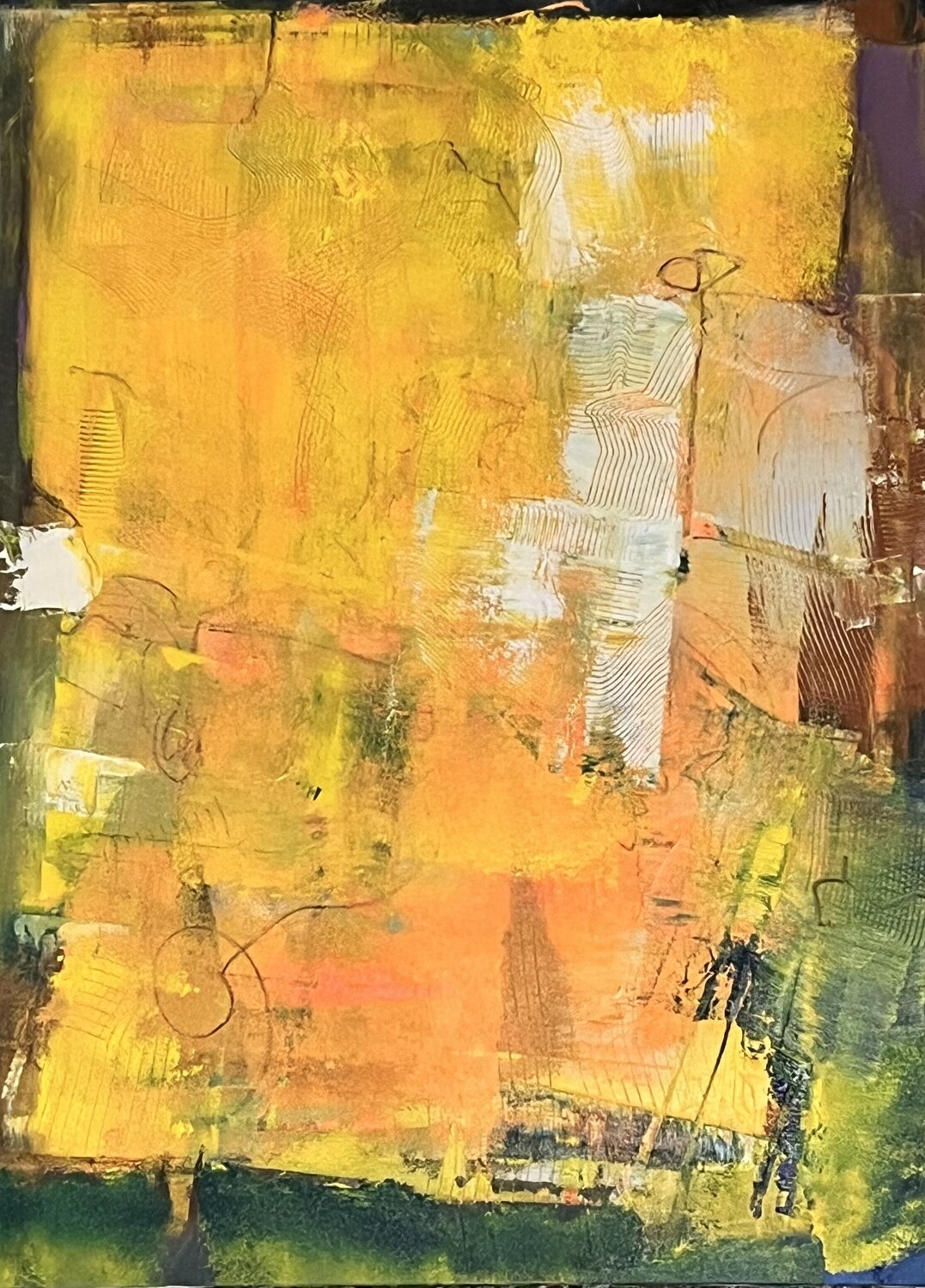 Yellow abstract Marie Rouach