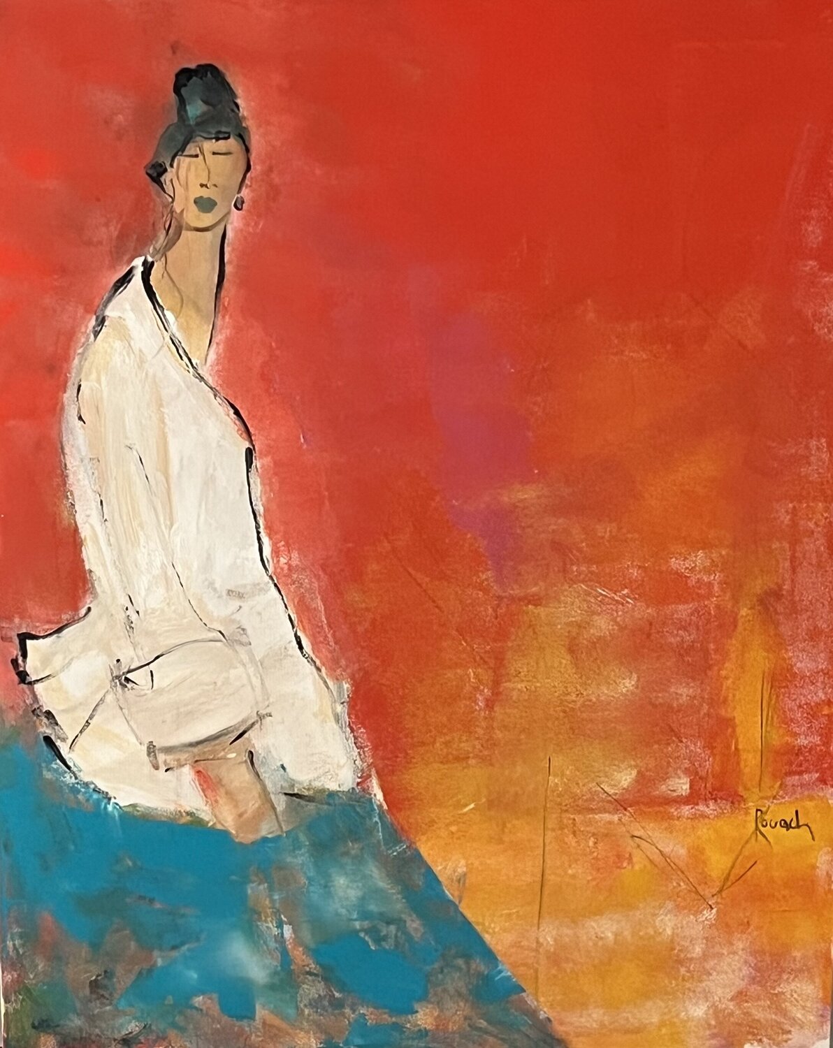 Dame Abstrait figuratif Marie Rouach