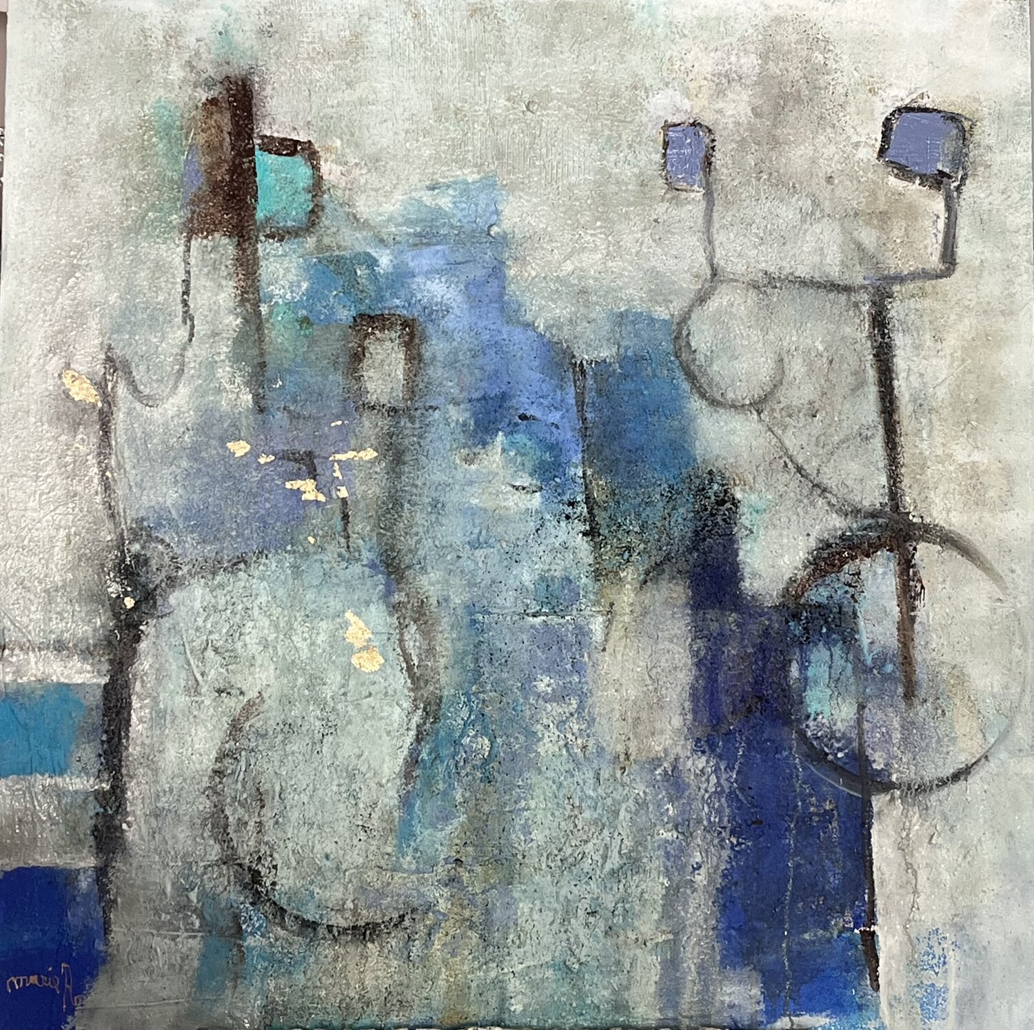 Blue abstract Marie Rouach