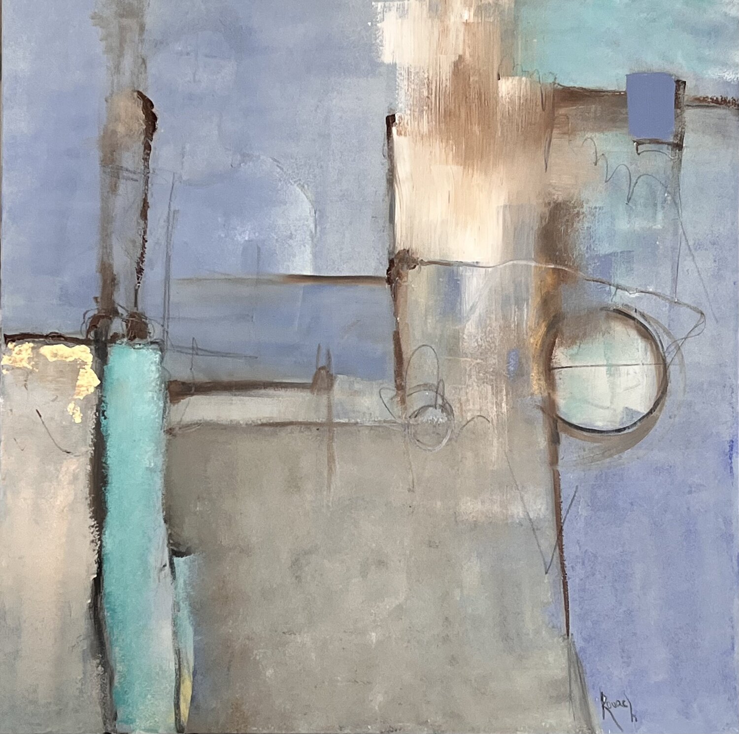 Abstrait bleu Marie Rouach