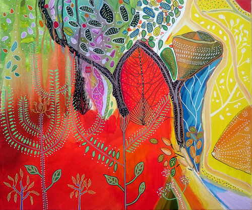 Végétale alchimie di Philippe Abril, Pittura in vendita su Singulart