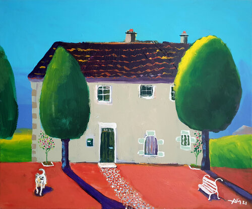 Un chien, je me souviens di Philippe Abril, Pittura in vendita su Singulart