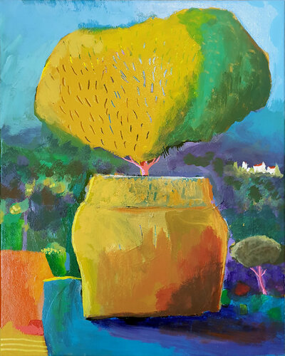 Grosse fleur di Philippe Abril, Pittura in vendita su Singulart