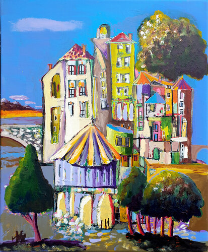 Villa Jacques Prévert van Philippe Abril, Schilderij te koop op Singulart