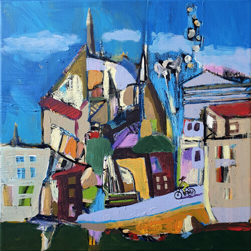 Bicyclette di Philippe Abril, Pittura in vendita su Singulart