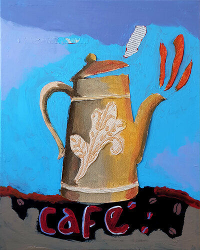 Café ! van Philippe Abril, Schilderij te koop op Singulart