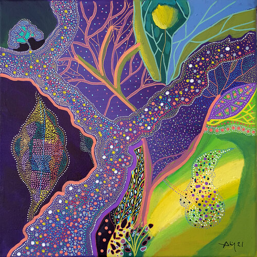 Feuilles di Philippe Abril, Pittura in vendita su Singulart