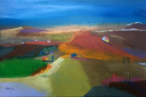 Paysage pour André Breton by Philippe Abril, Painting for Sale on Singulart