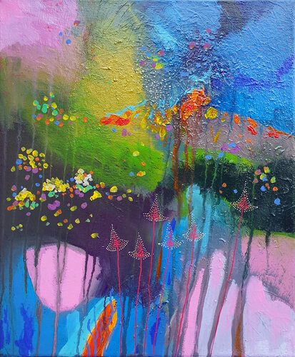 Notte fiorita di Philippe Abril, Pittura in vendita su Singulart