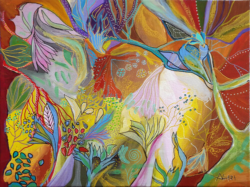 Forêt de novembre di Philippe Abril, Pittura in vendita su Singulart