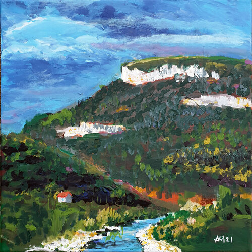 Le Gardon d'Anduze van Philippe Abril, Schilderij te koop op Singulart