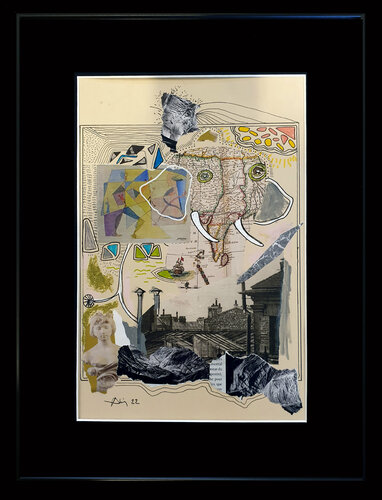 Adieu les éléphants by Philippe Abril, 종이 for Sale on Singulart