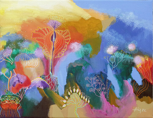 Aphrodite garden di Philippe Abril, Pittura in vendita su Singulart