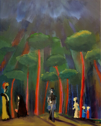 Petit théâtre de la forêt van Philippe Abril, Schilderij te koop op Singulart