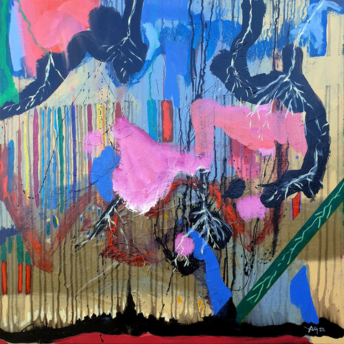 Les fureurs de Mère Nature (l'orage) von Philippe Abril, Malerei kaufen auf Singulart