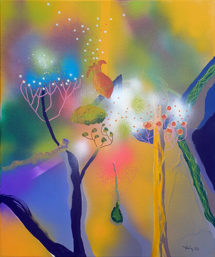 Végétale inspiration di Philippe Abril, Pittura in vendita su Singulart