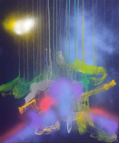 Il y a la nuit pour ça van Philippe Abril, Schilderij te koop op Singulart