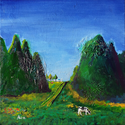Prairie by Philippe Abril, Painting for Sale on Singulart
