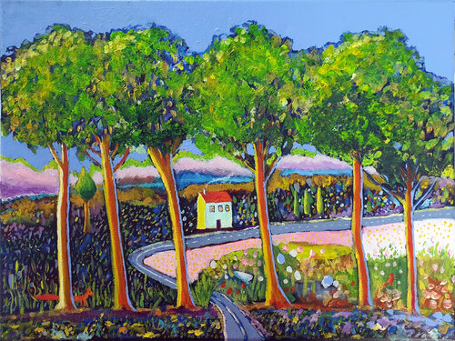 Petite route di Philippe Abril, Pittura in vendita su Singulart