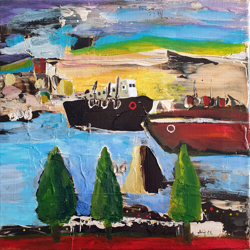 Bateaux van Philippe Abril, Schilderij te koop op Singulart