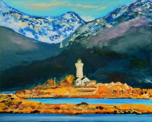 Un phare au Nord van Philippe Abril, Schilderij te koop op Singulart