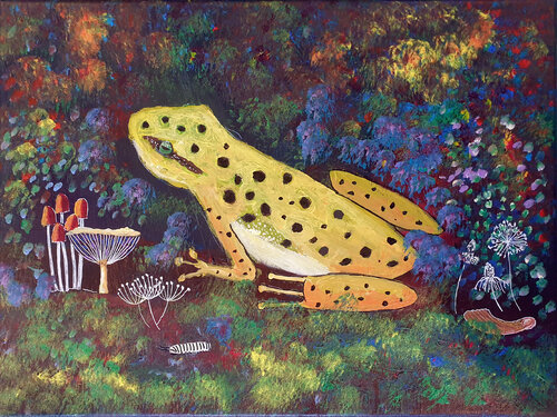 Phyllobate terrible par Philippe Abril, Peinture en vente sur Singulart