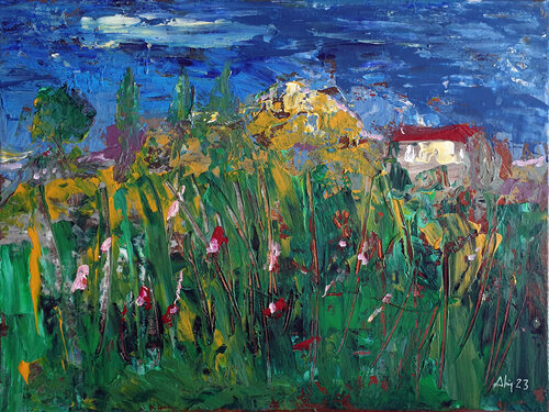 Juillet 1973 van Philippe Abril, Schilderij te koop op Singulart
