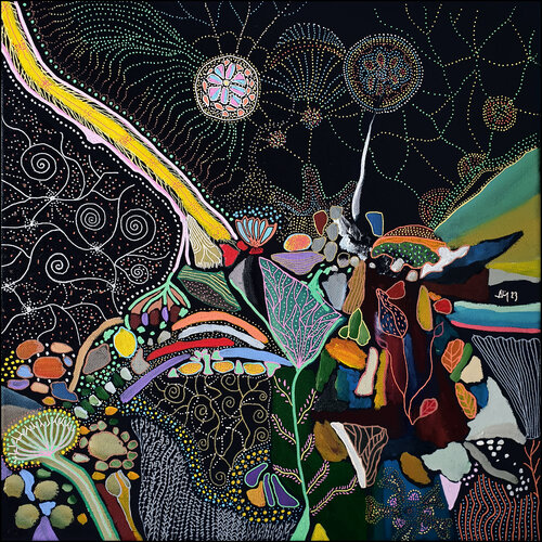 Douces de nuit par Philippe Abril, Peinture en vente sur Singulart